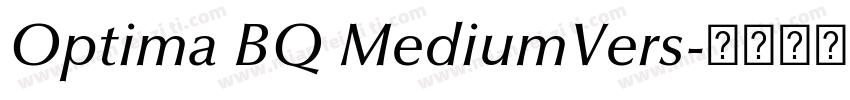 Optima BQ MediumVers字体转换